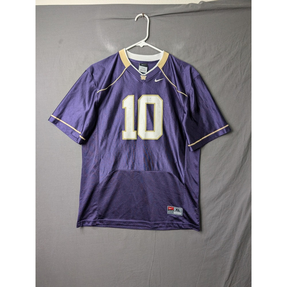 Nike Washington Huskies College Football Jersey Purple Gold Mens XL 10